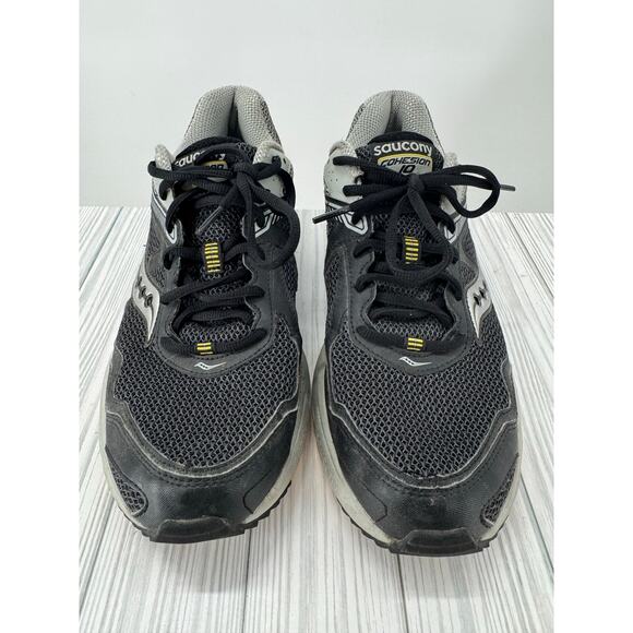 Saucony Cohesion Men's Sz 10 Running Shoes Black S25339-1 Mesh Lace-Up Sneakers - Picture 6 of 10